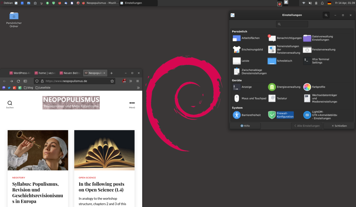 Debian 11 mit xfce-Desktop